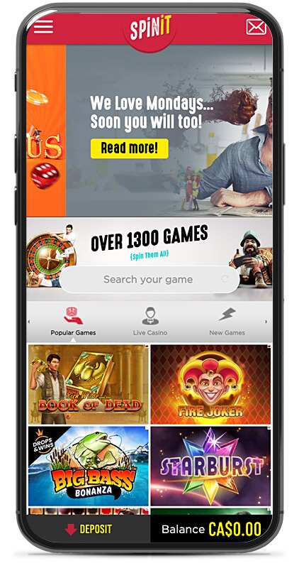 Spinit Casino Mobile