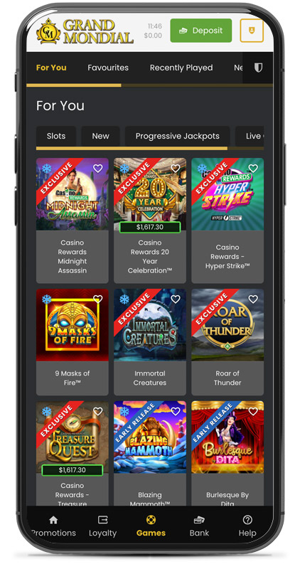 Grand Mondial Casino Mobile