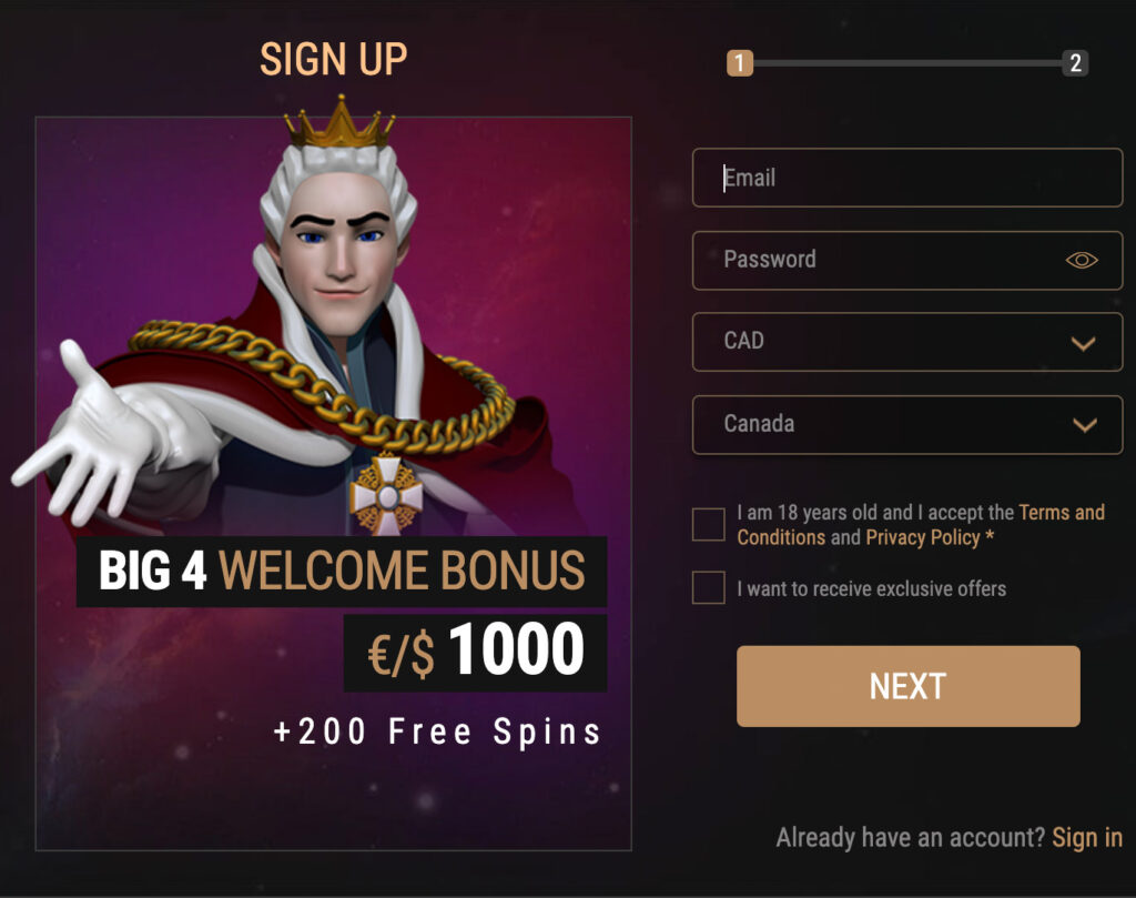 King Billy Casino Login