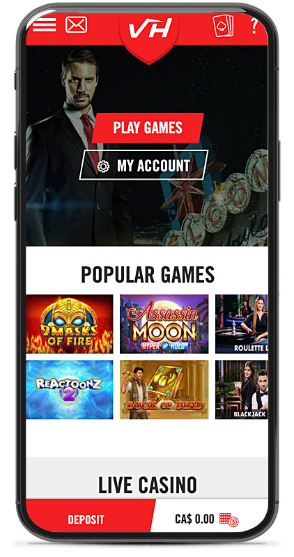 Vegas Hero Casino on Mobile