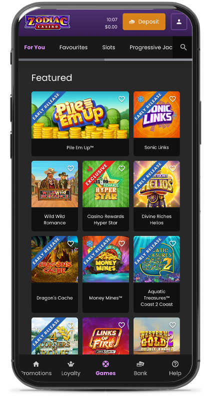 Zodiac Casino mobile