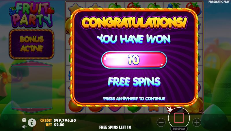 Fruit Party Free Spins