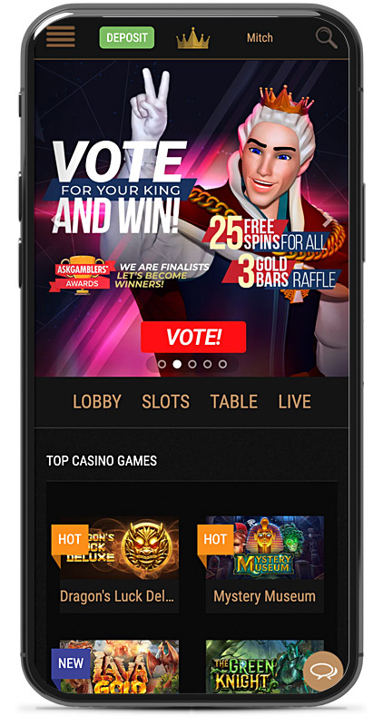 King Billy Casino Mobile